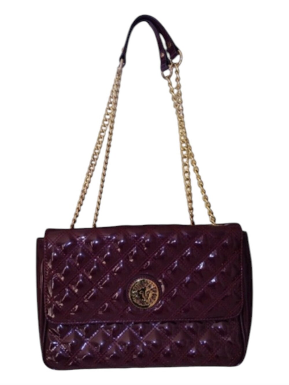 Anne Klein Quilted Burgundy Shoulder Or Crossbody Bag